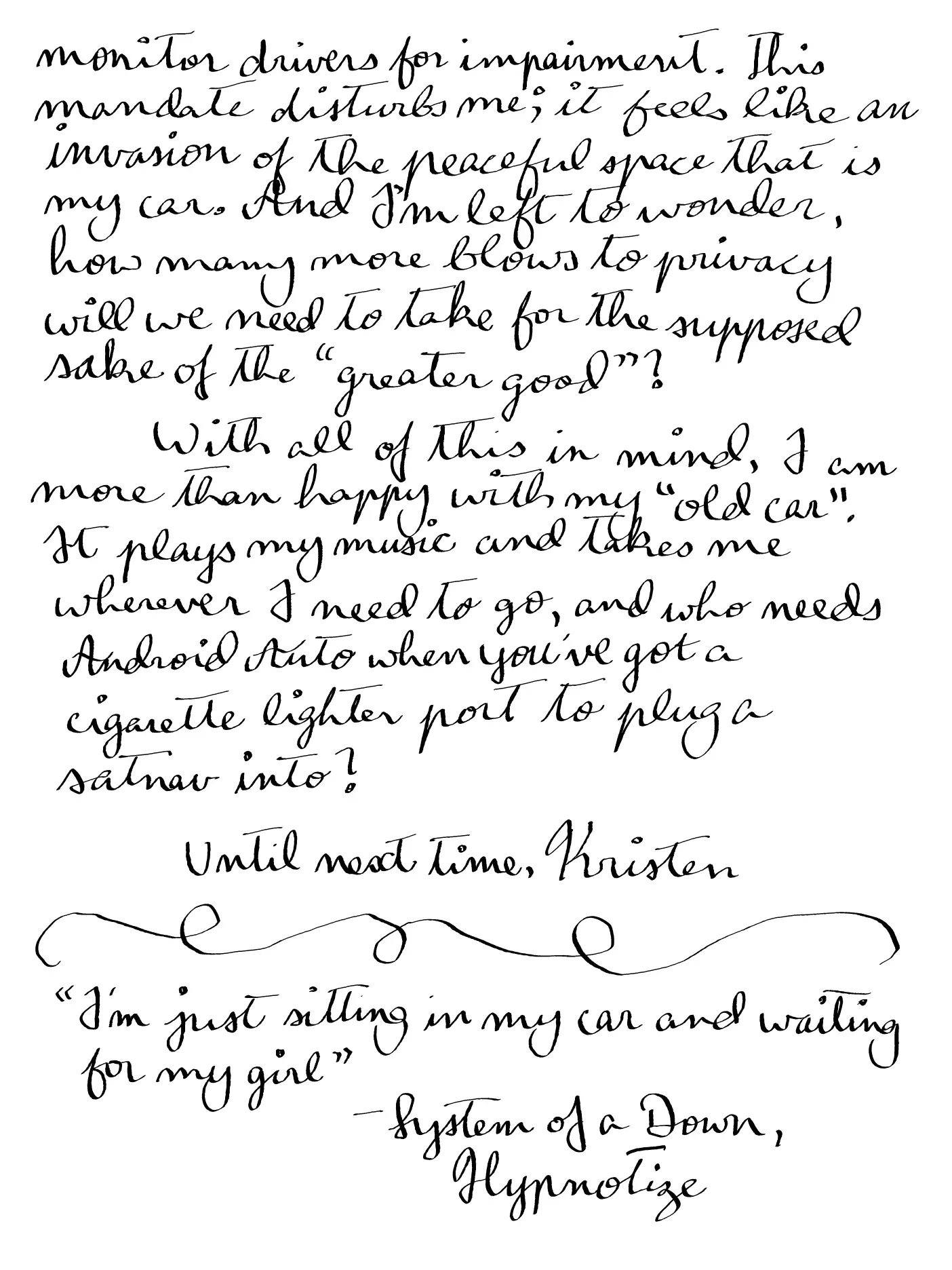 Technology, handwritten page 3